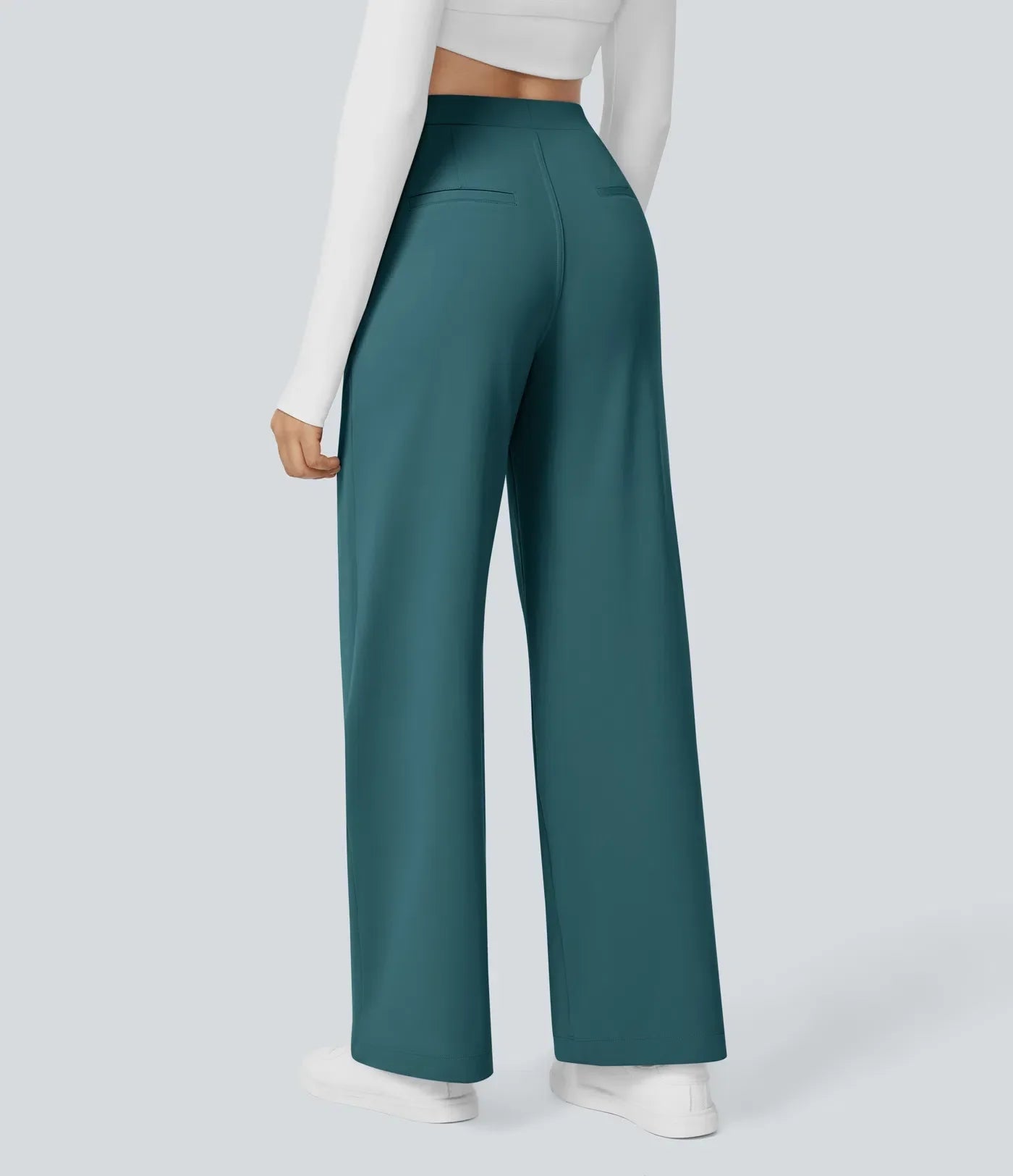 Viviana™ | Pantaloni Svasati ColaTek Air™ con Vita Alta e Tasche con Zip Laterali