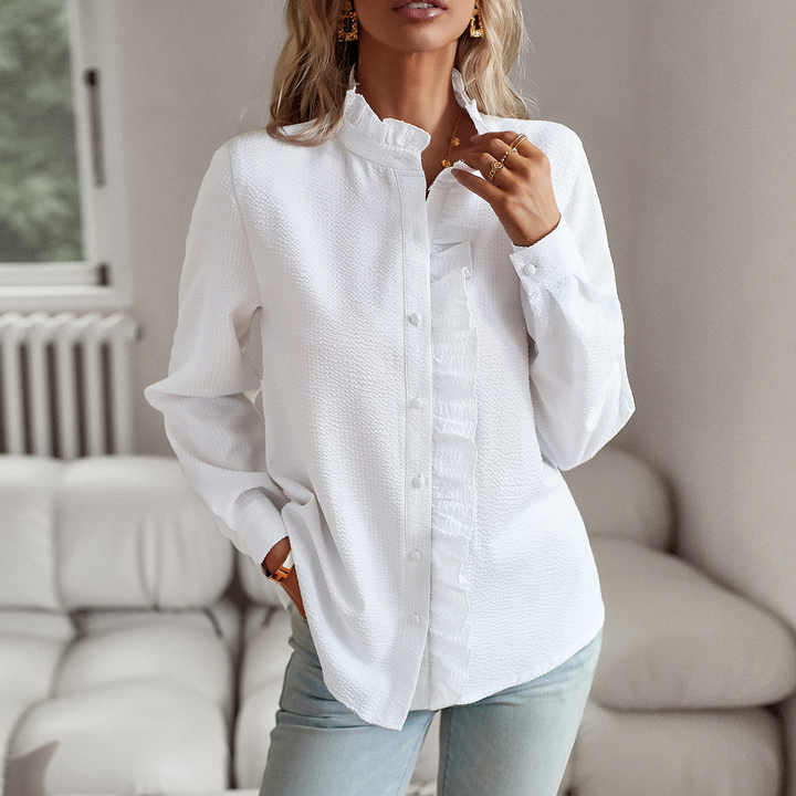 Viviana™ | Camicia a maniche lunghe con volants