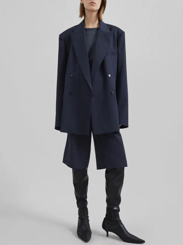 Viviana™| Blazer Doppiopetto Blu Navy