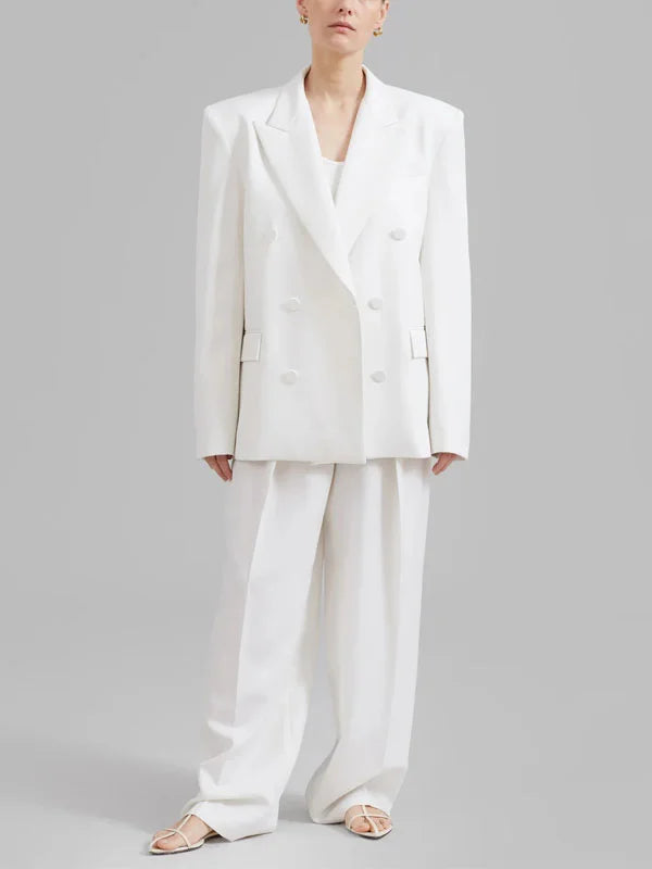 Viviana™ | Blazer Bianco Oversize Doppiopetto