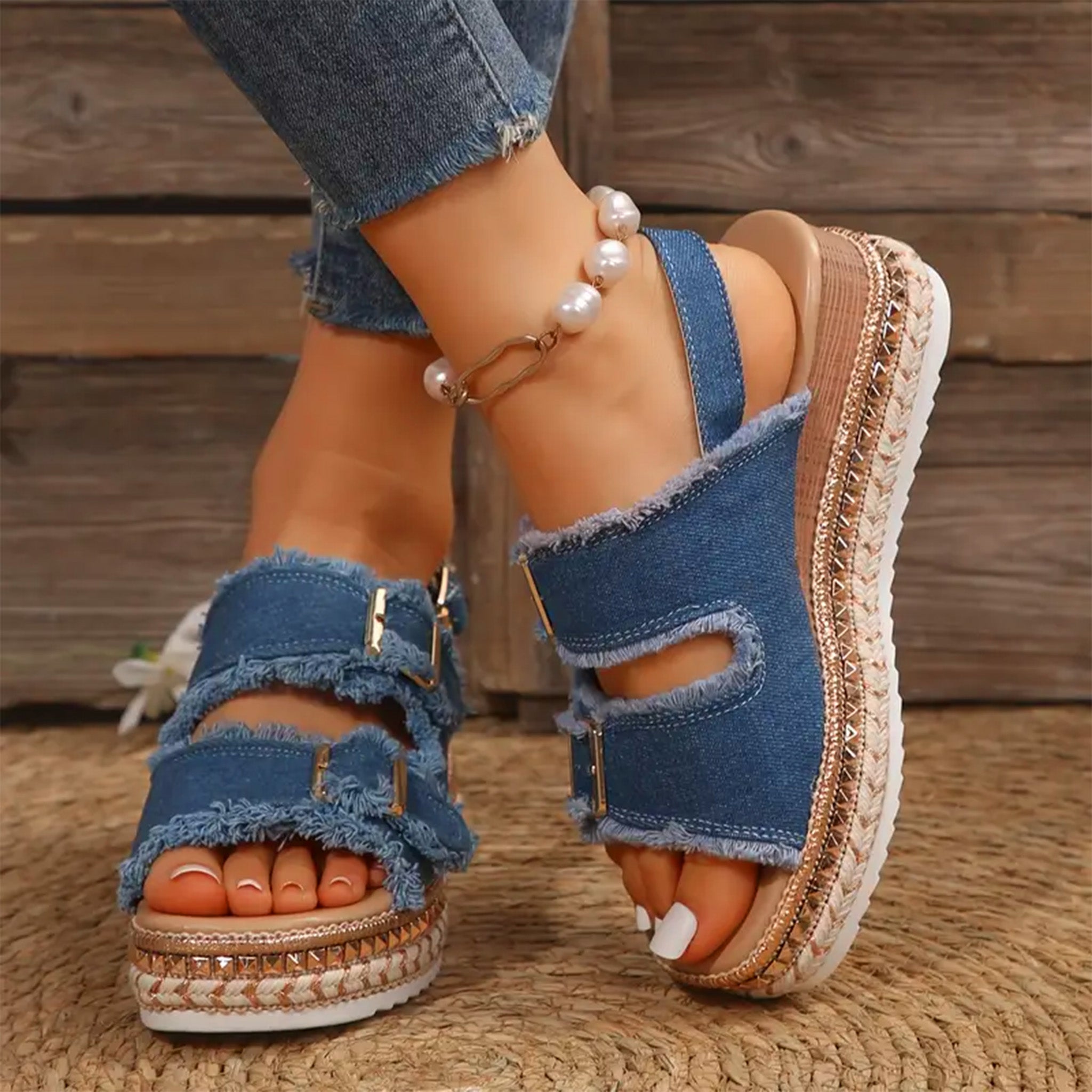 Viviana™ | Wedges in Denim Casual
