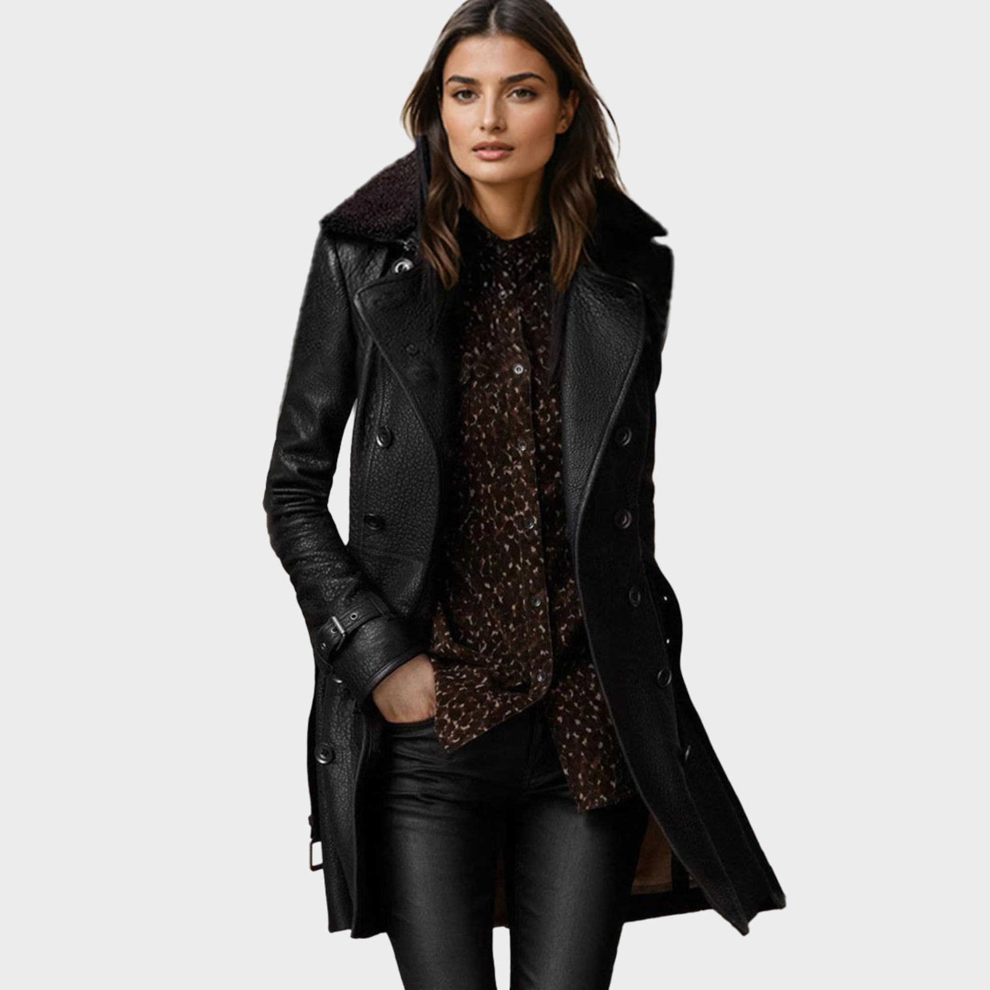 Viviana™ | Cappotto Trench in Pelle