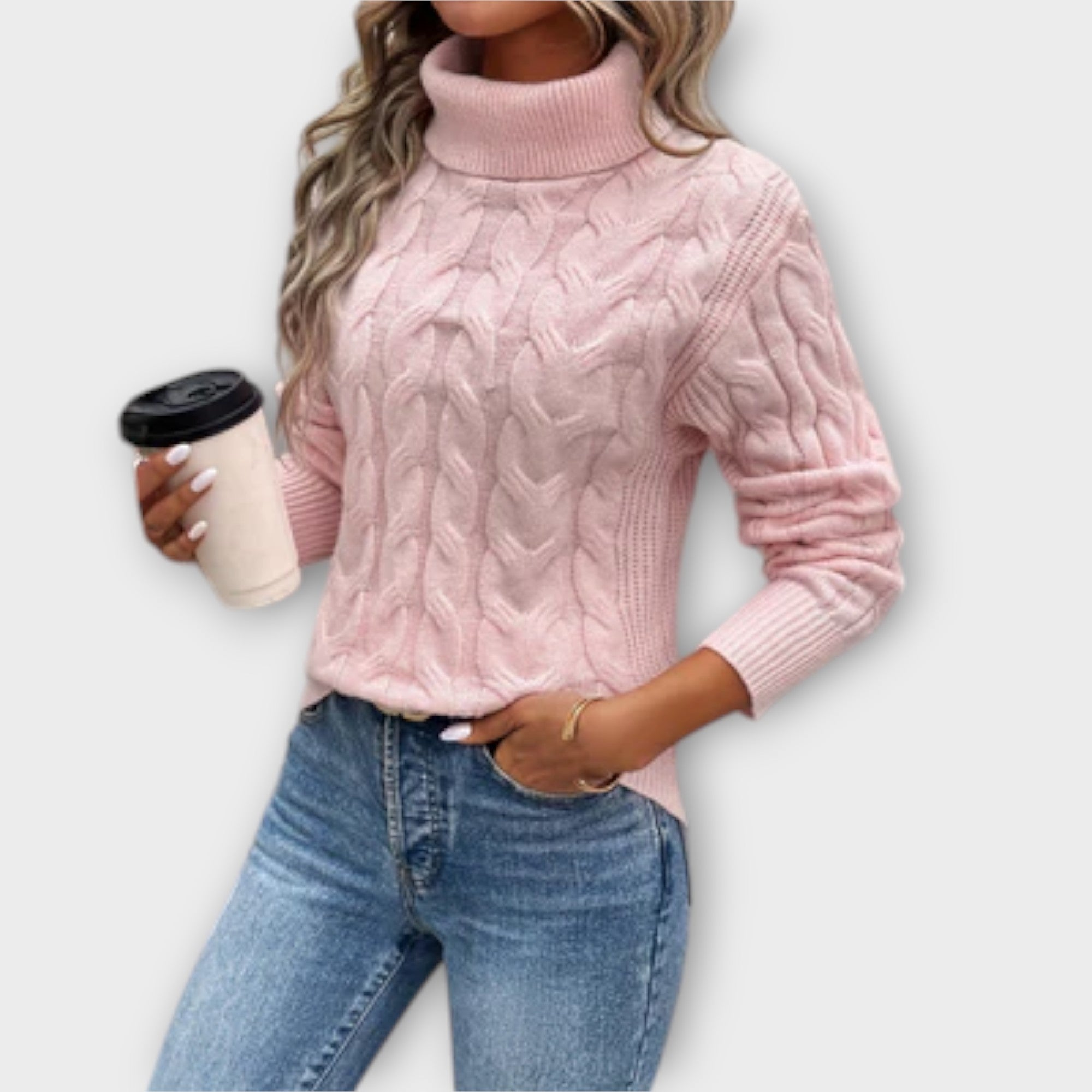 Viviana™ | Elegante Maglione a Collo Alto in Maglia