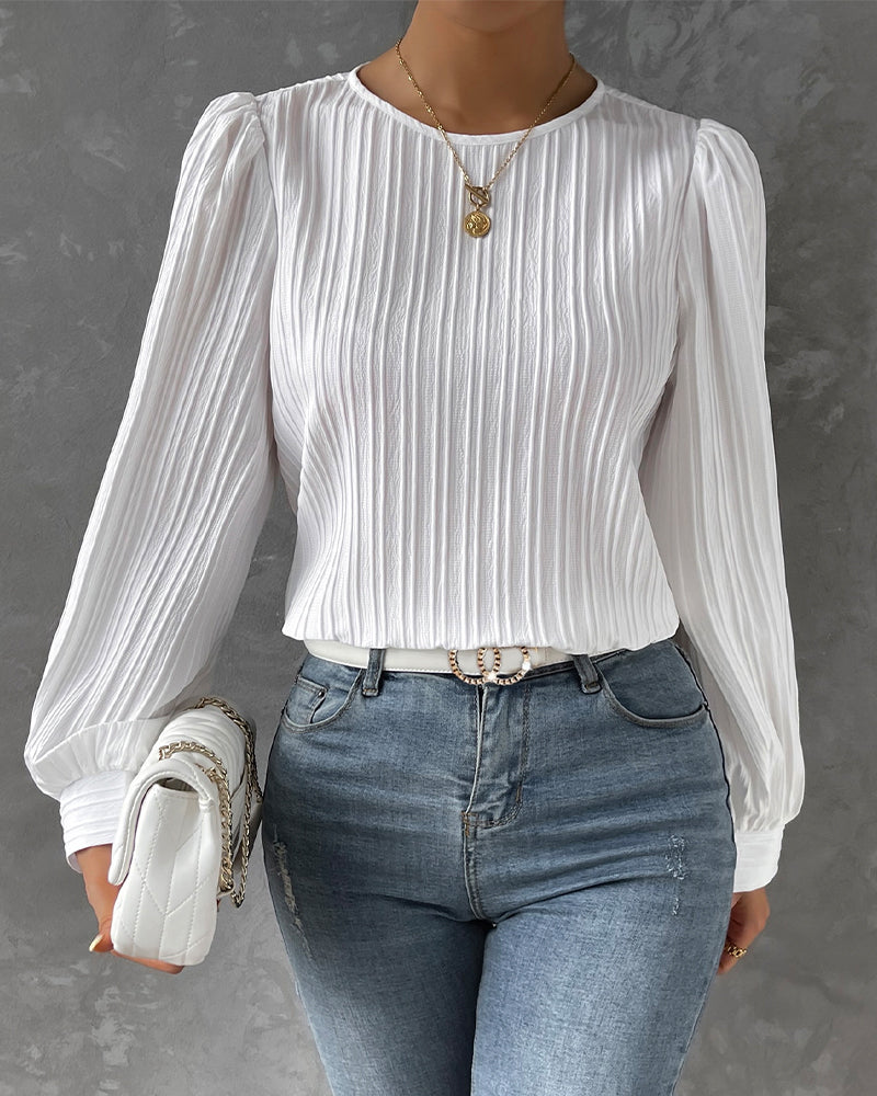 Viviana™ | Elegante Blusa con Maniche a Lanterna