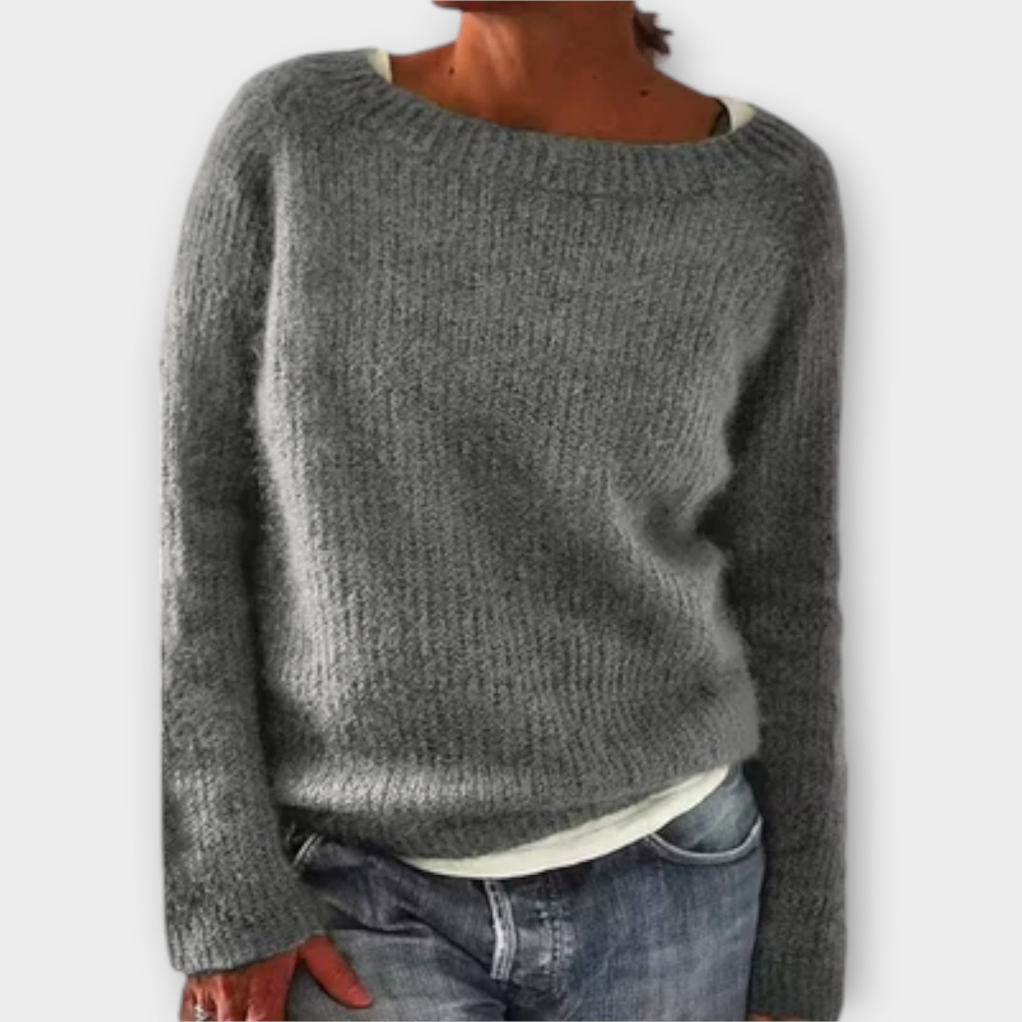 Viviana™ | Maglione a Maglia di Colore Solido