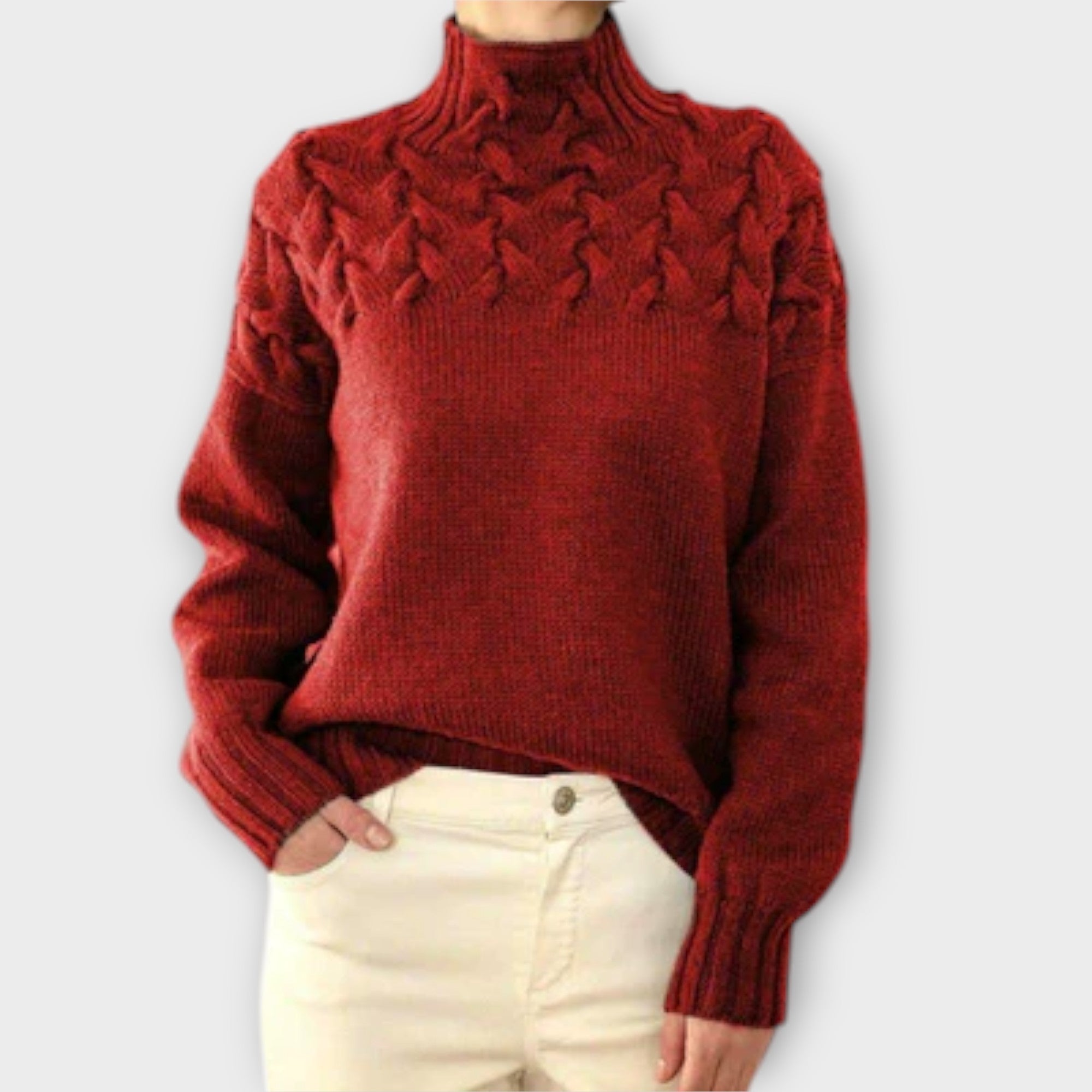 Viviana™ | Maglione da Donna con Dettagli a Treccia