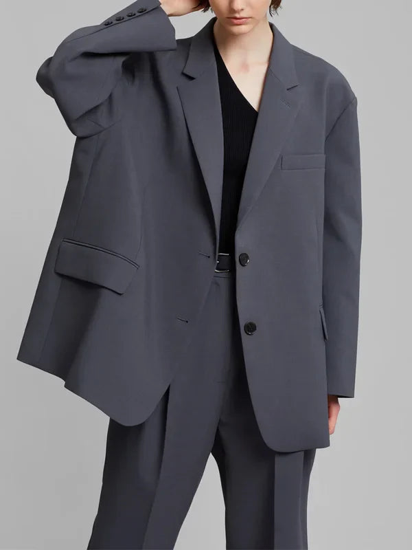 Viviana™ | Blazer Grigio Oversize