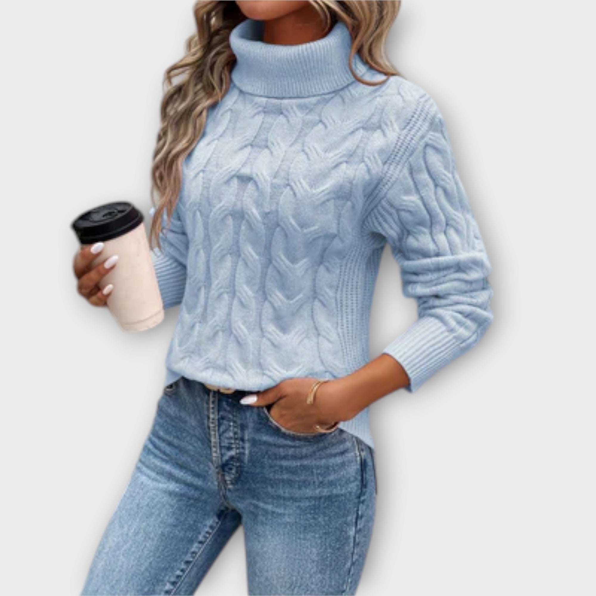 Viviana™ | Elegante Maglione a Collo Alto in Maglia