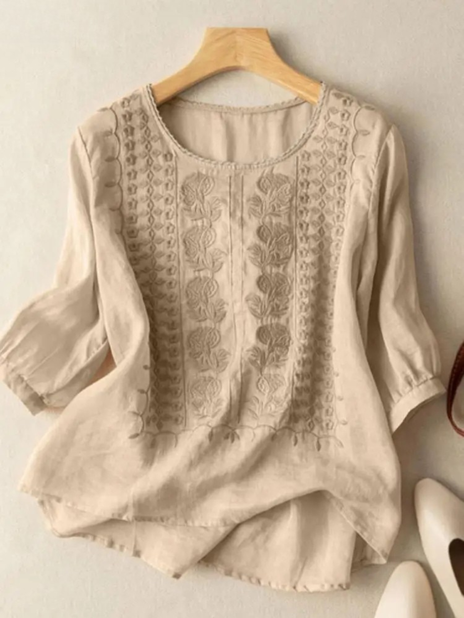 Viviana™ | Blusa Boho Ricamata in Cotone (Vestibilità Piccola)