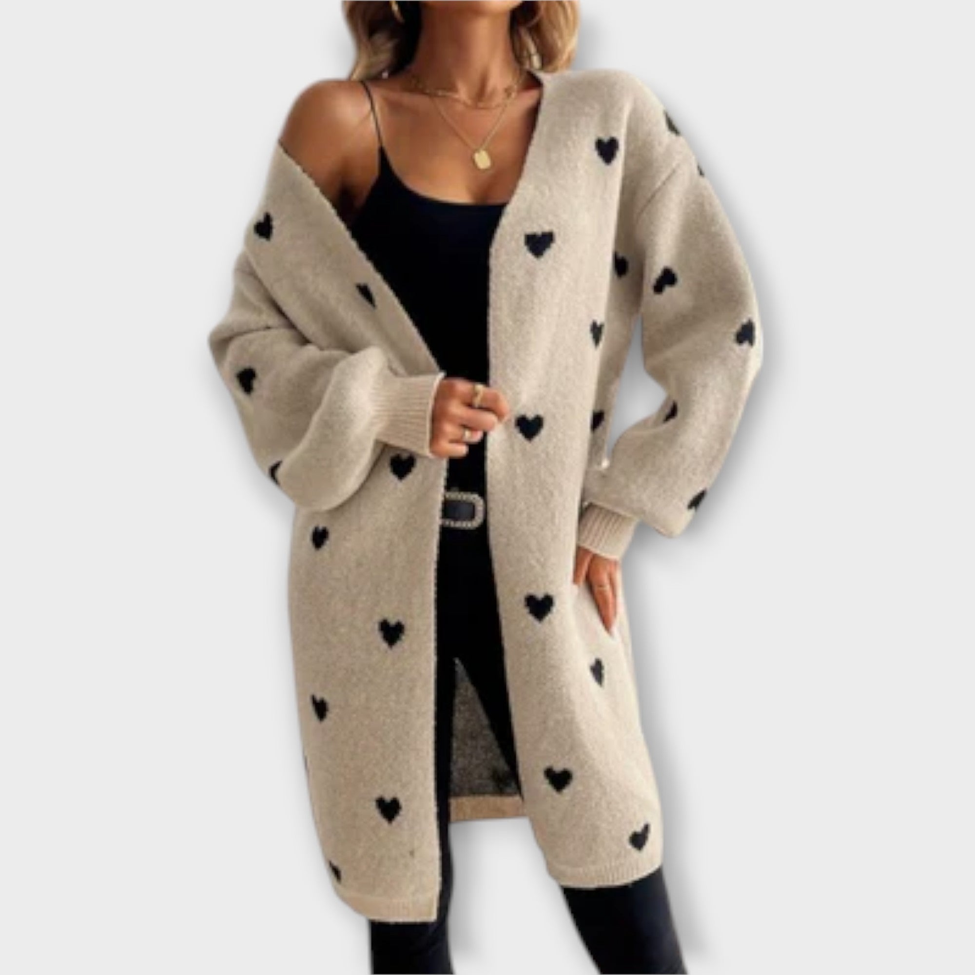 Viviana™ | Cardigan con Motivo a Cuori