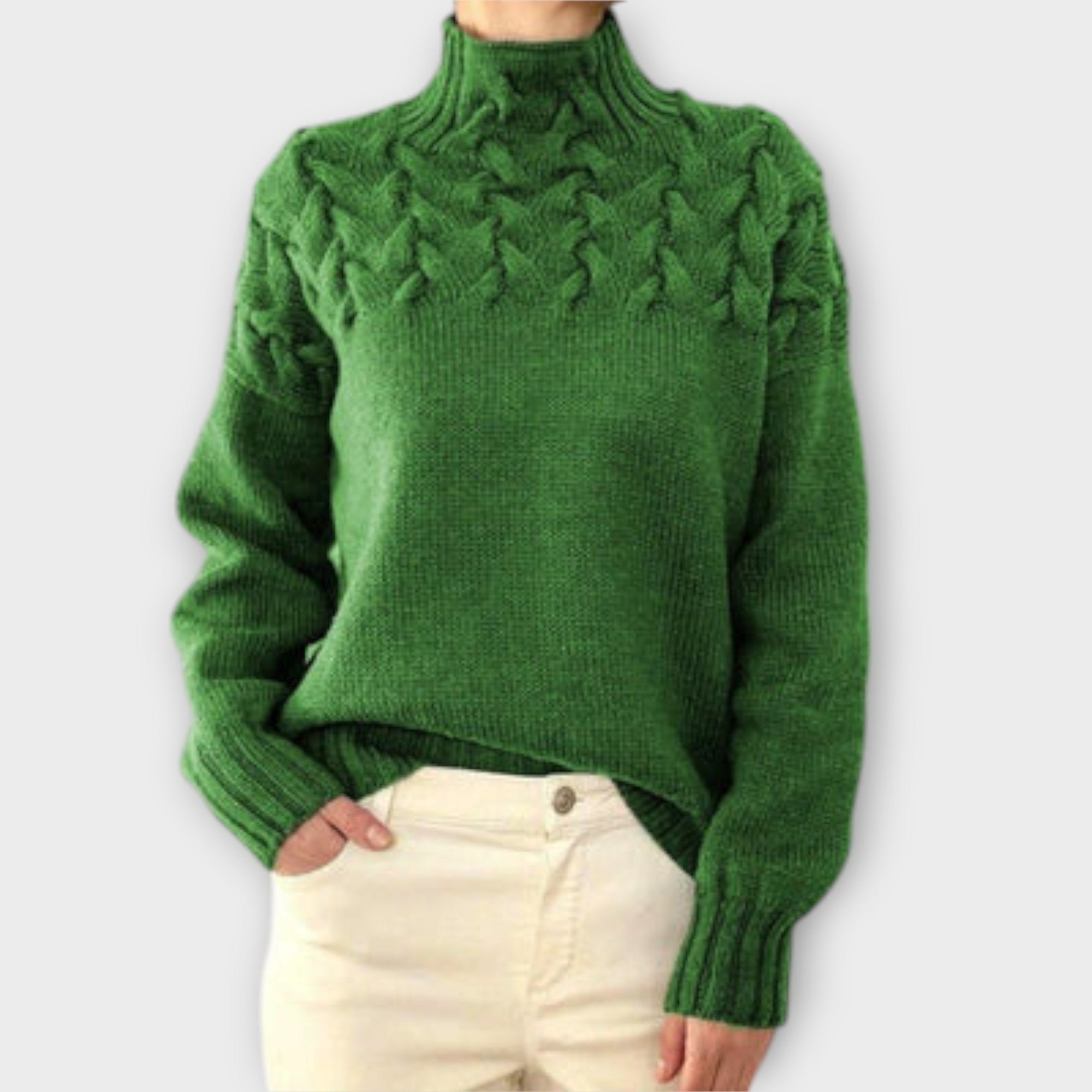 Viviana™ | Maglione da Donna con Dettagli a Treccia