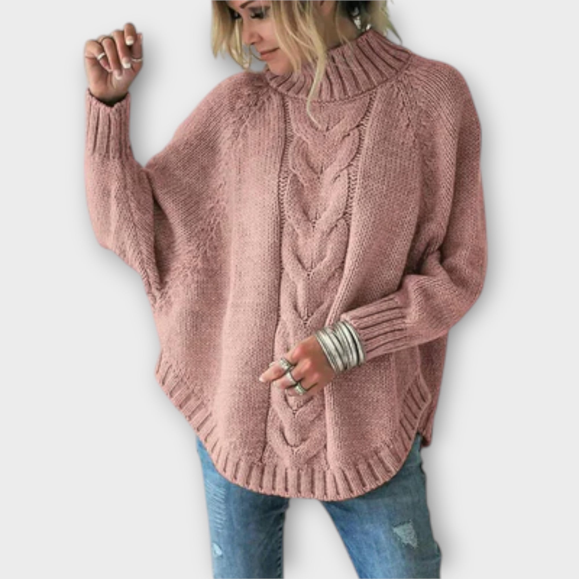 Viviana™ | Maglione lavorato a maglia con motivo a treccia