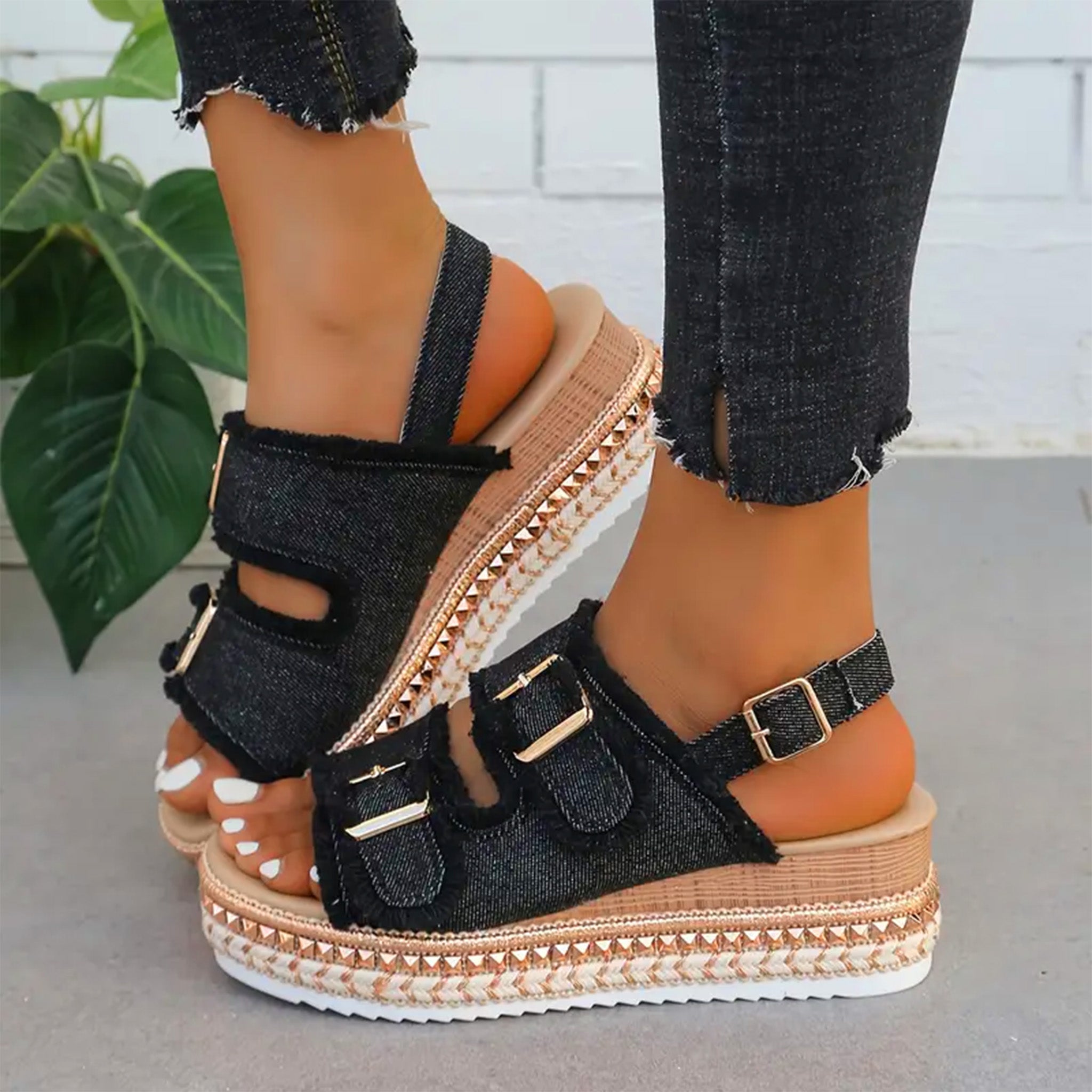 Viviana™ | Wedges in Denim Casual