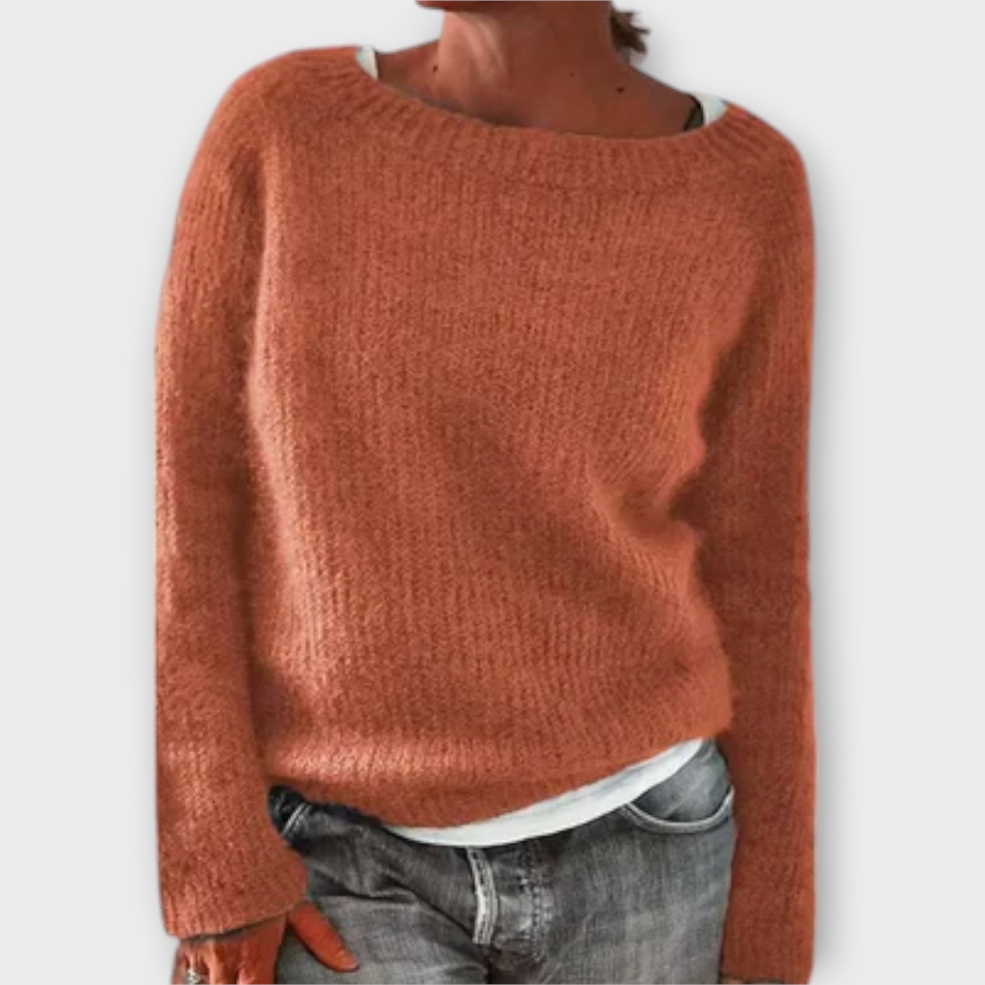 Viviana™ | Maglione a Maglia di Colore Solido