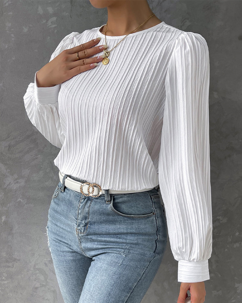 Viviana™ | Elegante Blusa con Maniche a Lanterna