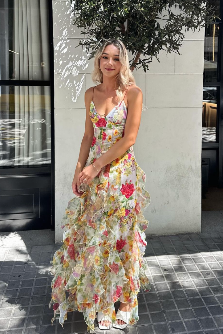 Viviana™ | Abito Maxi con Volant