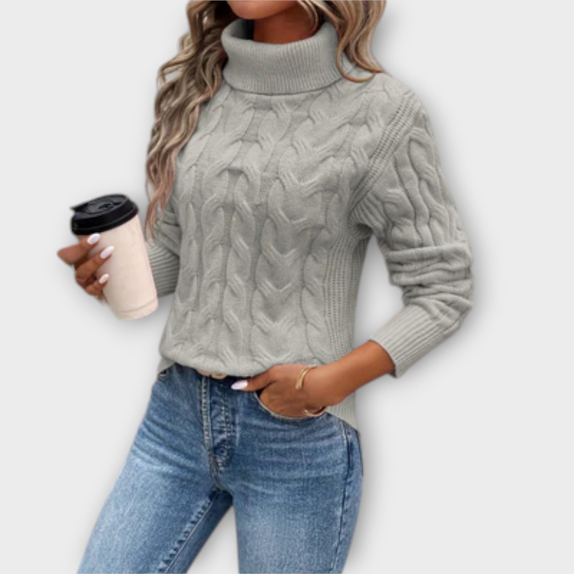 Viviana™ | Elegante Maglione a Collo Alto in Maglia