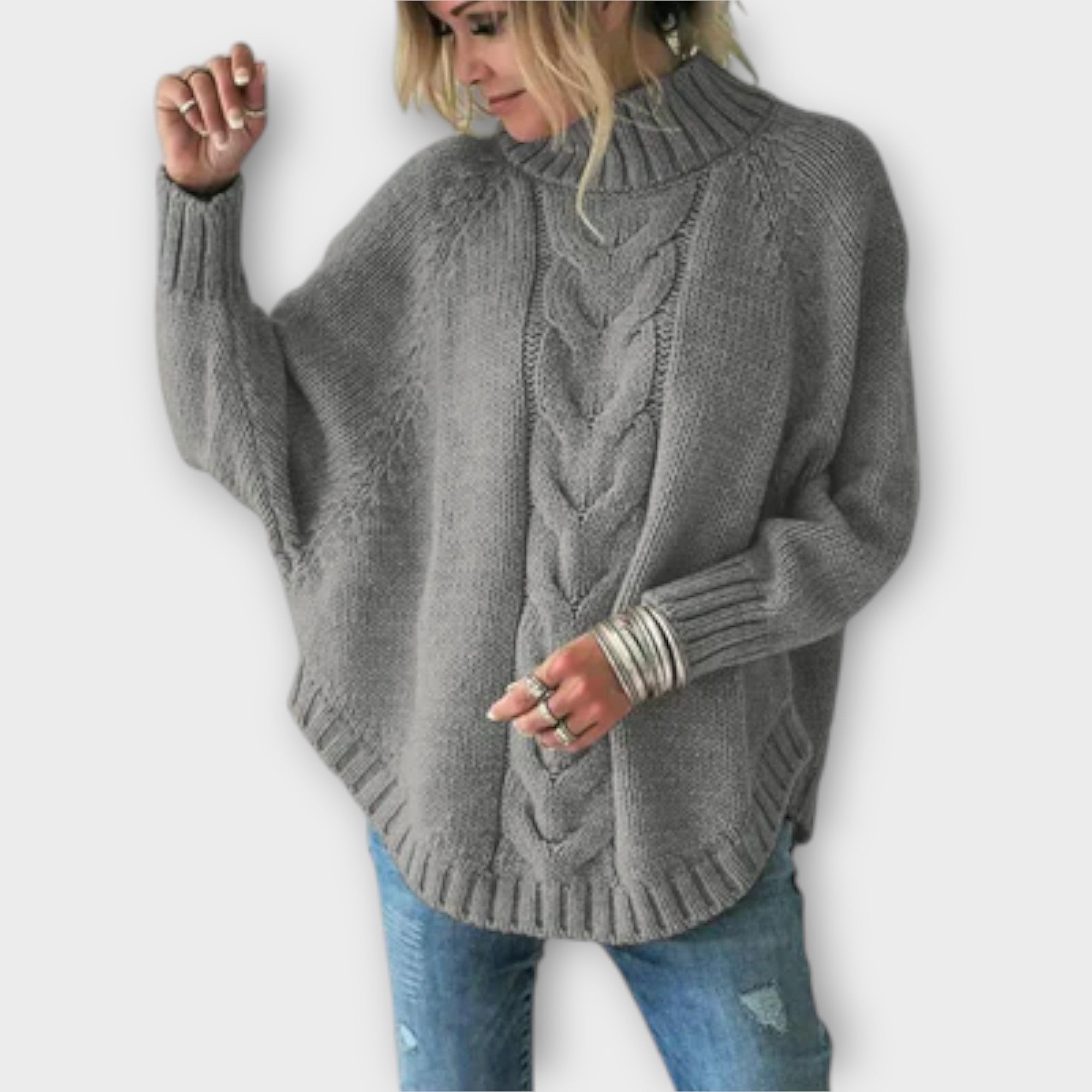 Viviana™ | Maglione lavorato a maglia con motivo a treccia
