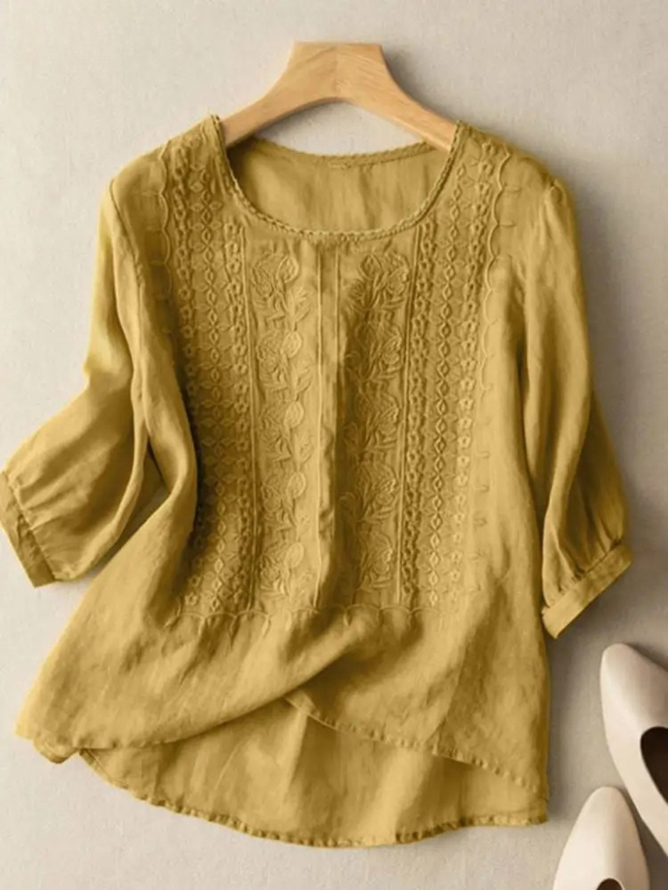 Viviana™ | Blusa Boho Ricamata in Cotone (Vestibilità Piccola)