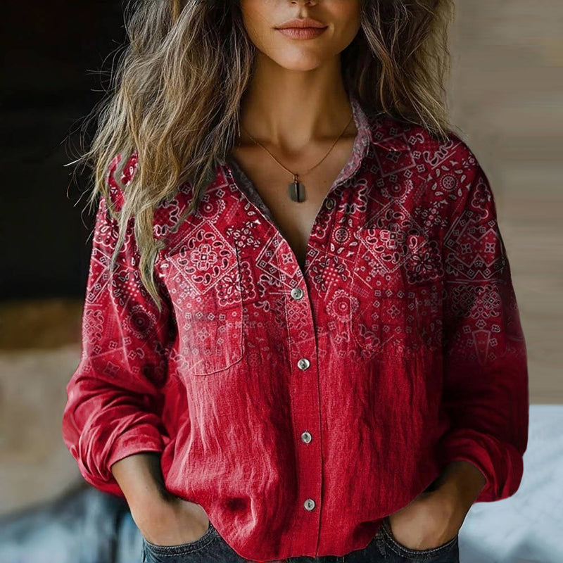 Viviana™ | Blusa Vintage Stampata