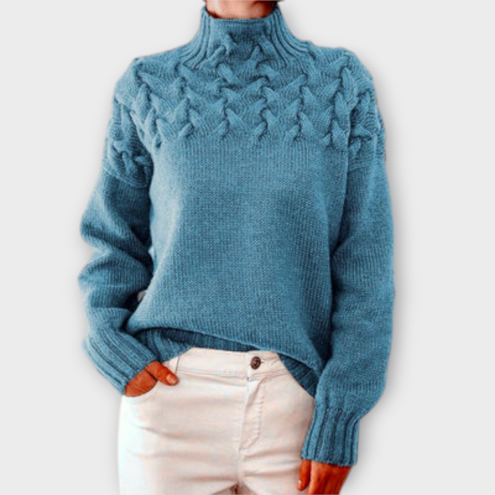 Viviana™ | Maglione da Donna con Dettagli a Treccia