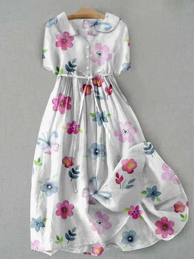 Viviana™ | Abito floreale con lacci in vita alla moda