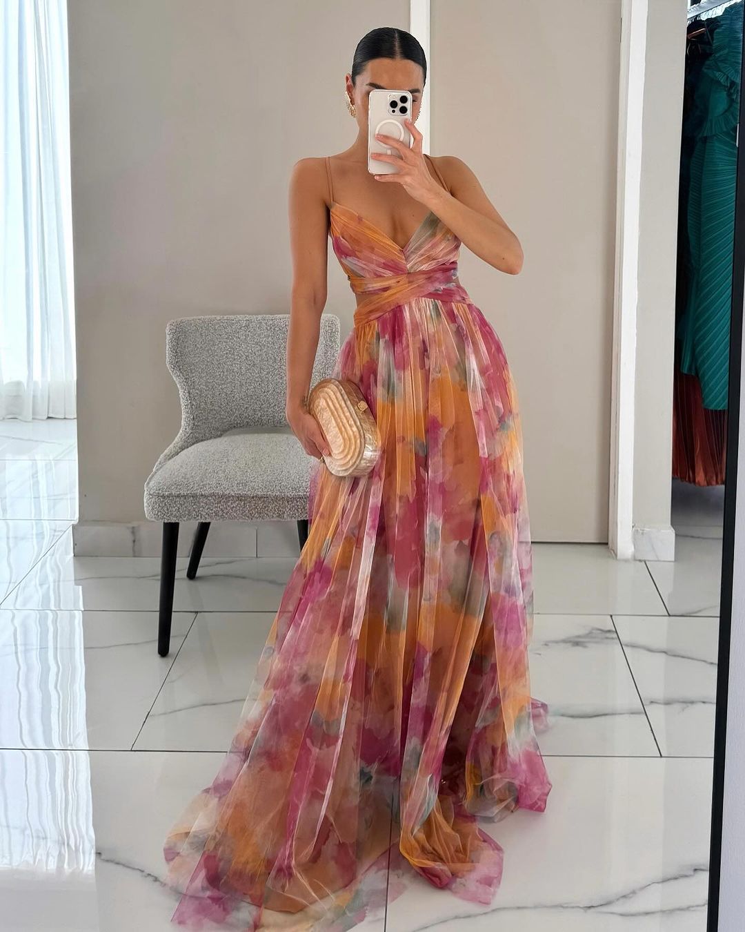 Viviana™ | Incantevole Maxi-abito con Stampa Floreale