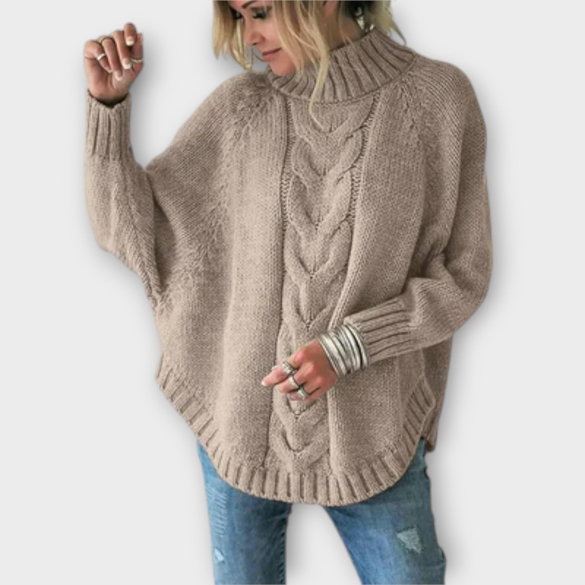 Viviana™ | Maglione lavorato a maglia con motivo a treccia