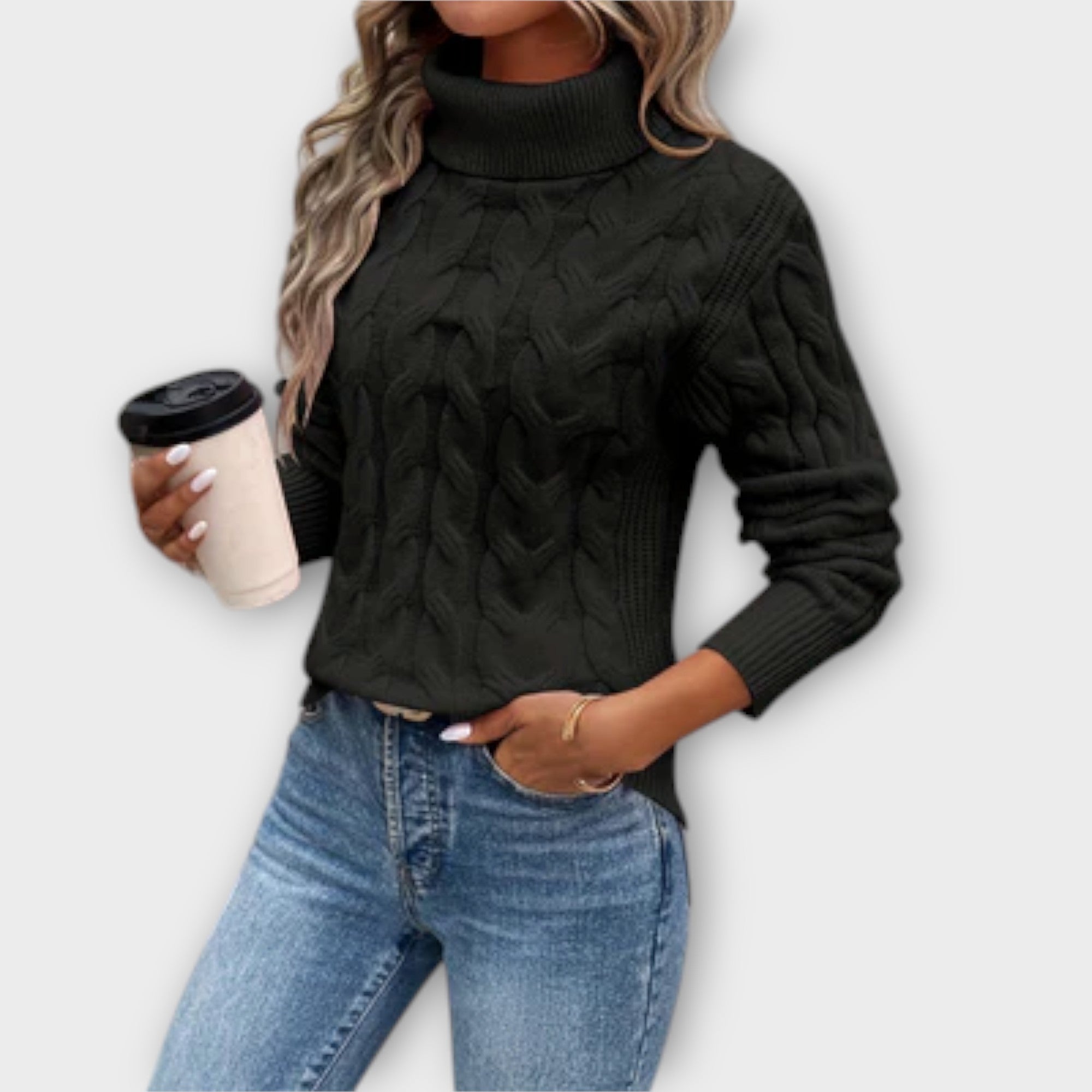 Viviana™ | Elegante Maglione a Collo Alto in Maglia
