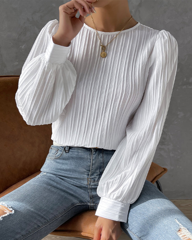 Viviana™ | Elegante Blusa con Maniche a Lanterna