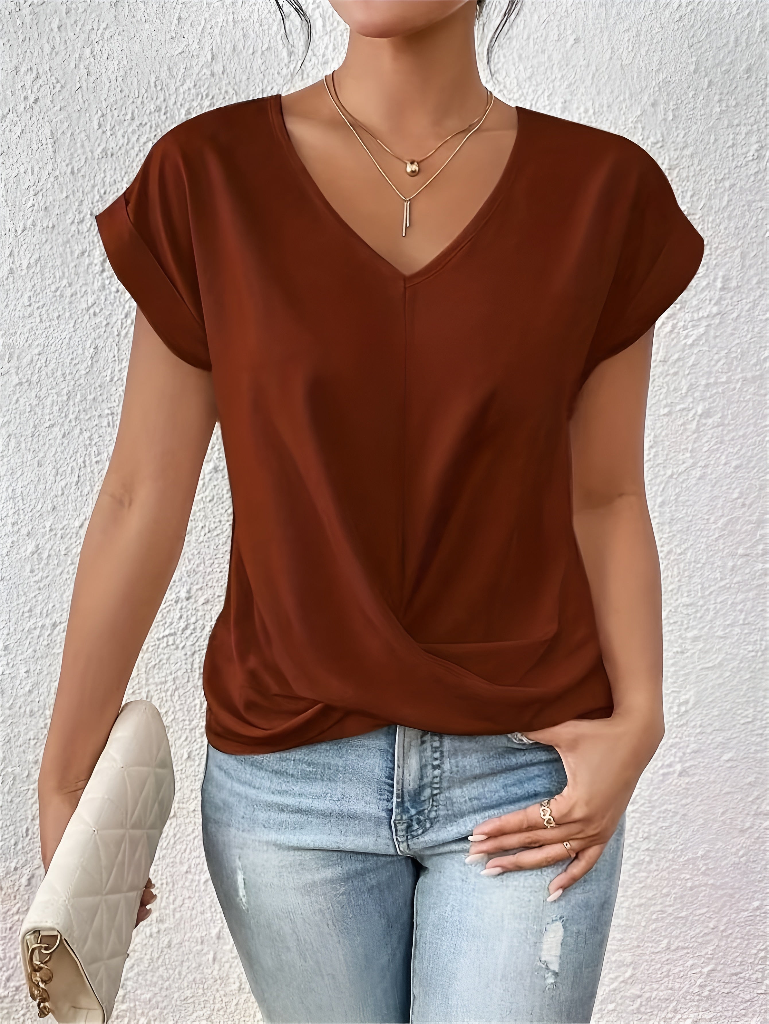 Viviana™ | T-shirt Casual con Scollo a Cuore a V