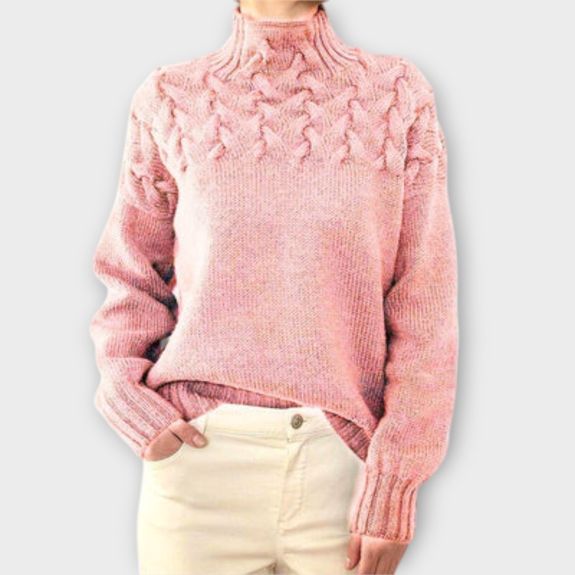 Viviana™ | Maglione da Donna con Dettagli a Treccia