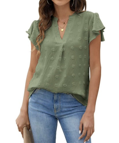 Viviana™ | Blusa con Patchwork e Rouches