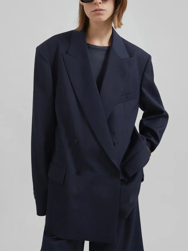 Viviana™| Blazer Doppiopetto Blu Navy