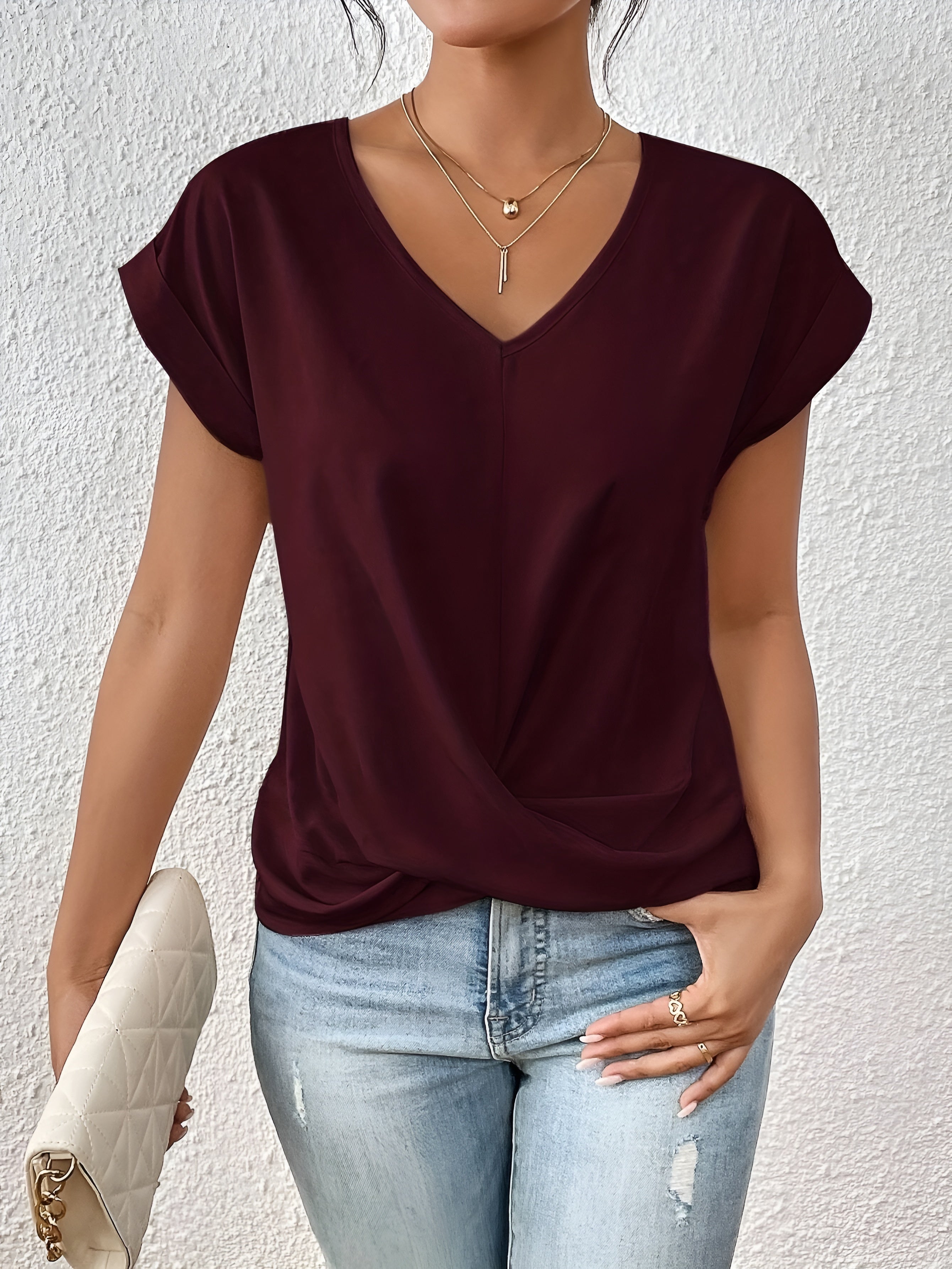 Viviana™ | T-shirt Casual con Scollo a Cuore a V