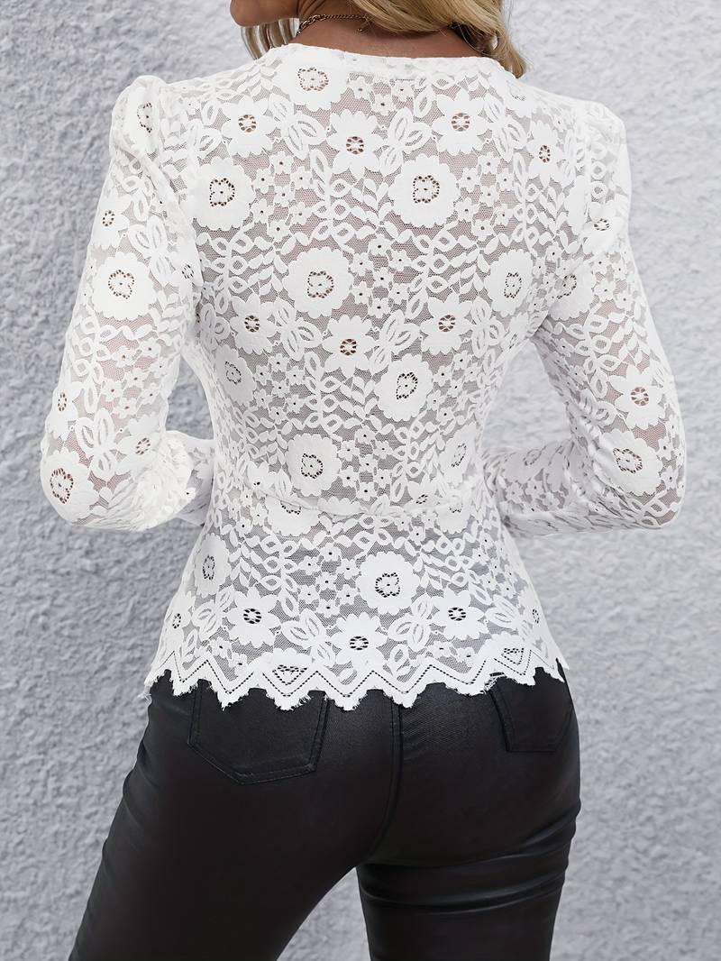 Viviana™ | Camicia in Pizzo a Maniche Lunghe per Donna