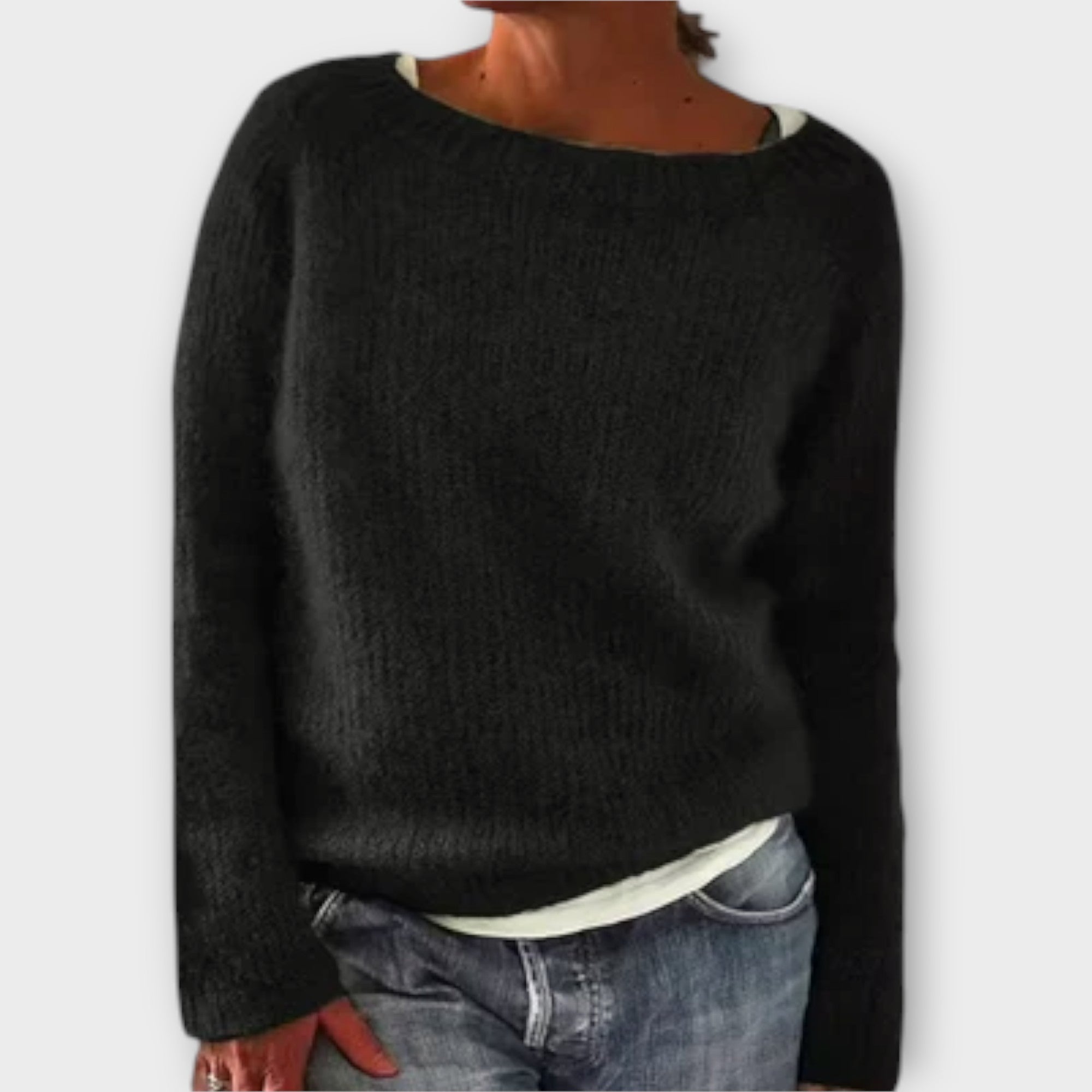 Viviana™ | Maglione a Maglia di Colore Solido