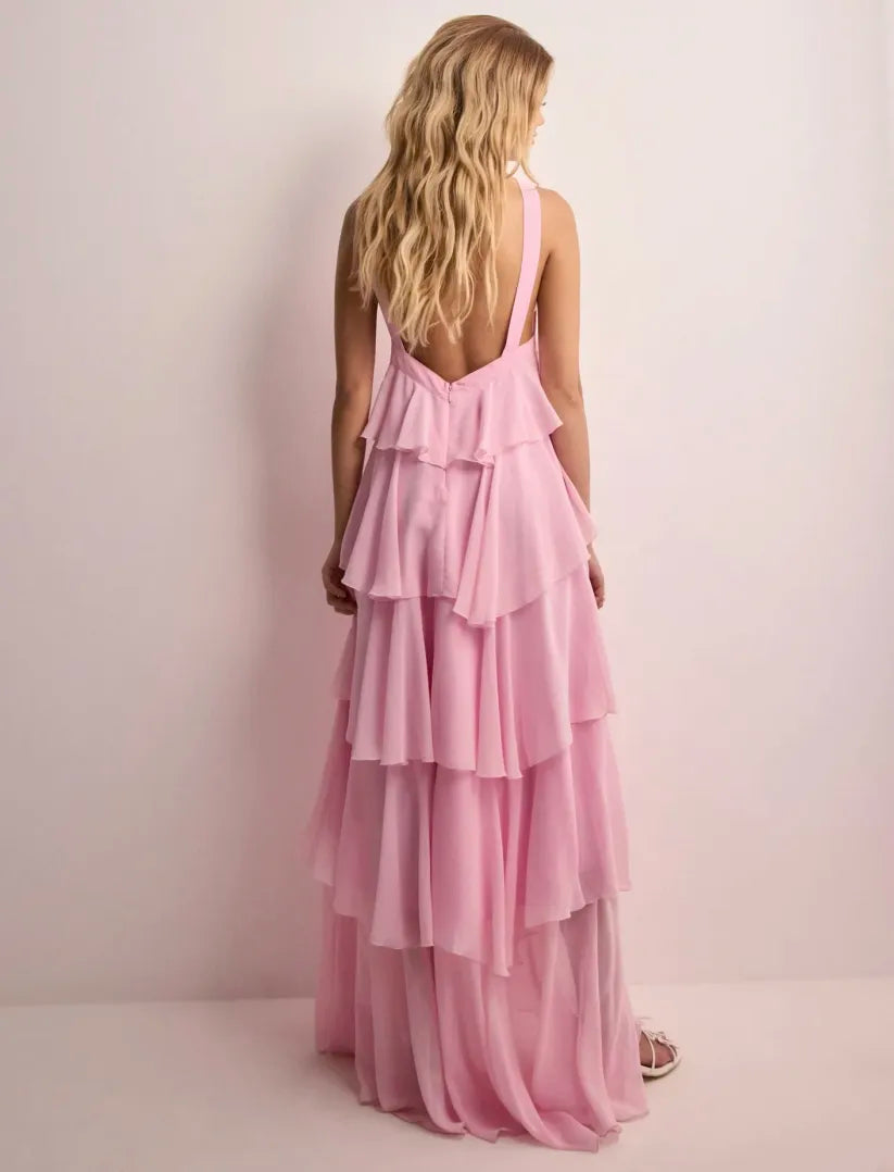 Viviana™ | Abito Maxi Senza Schiena con Volant