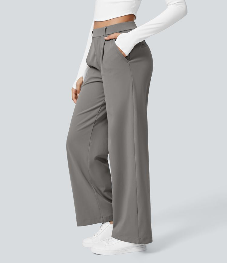 Viviana™ | Pantaloni Svasati ColaTek Air™ con Vita Alta e Tasche con Zip Laterali