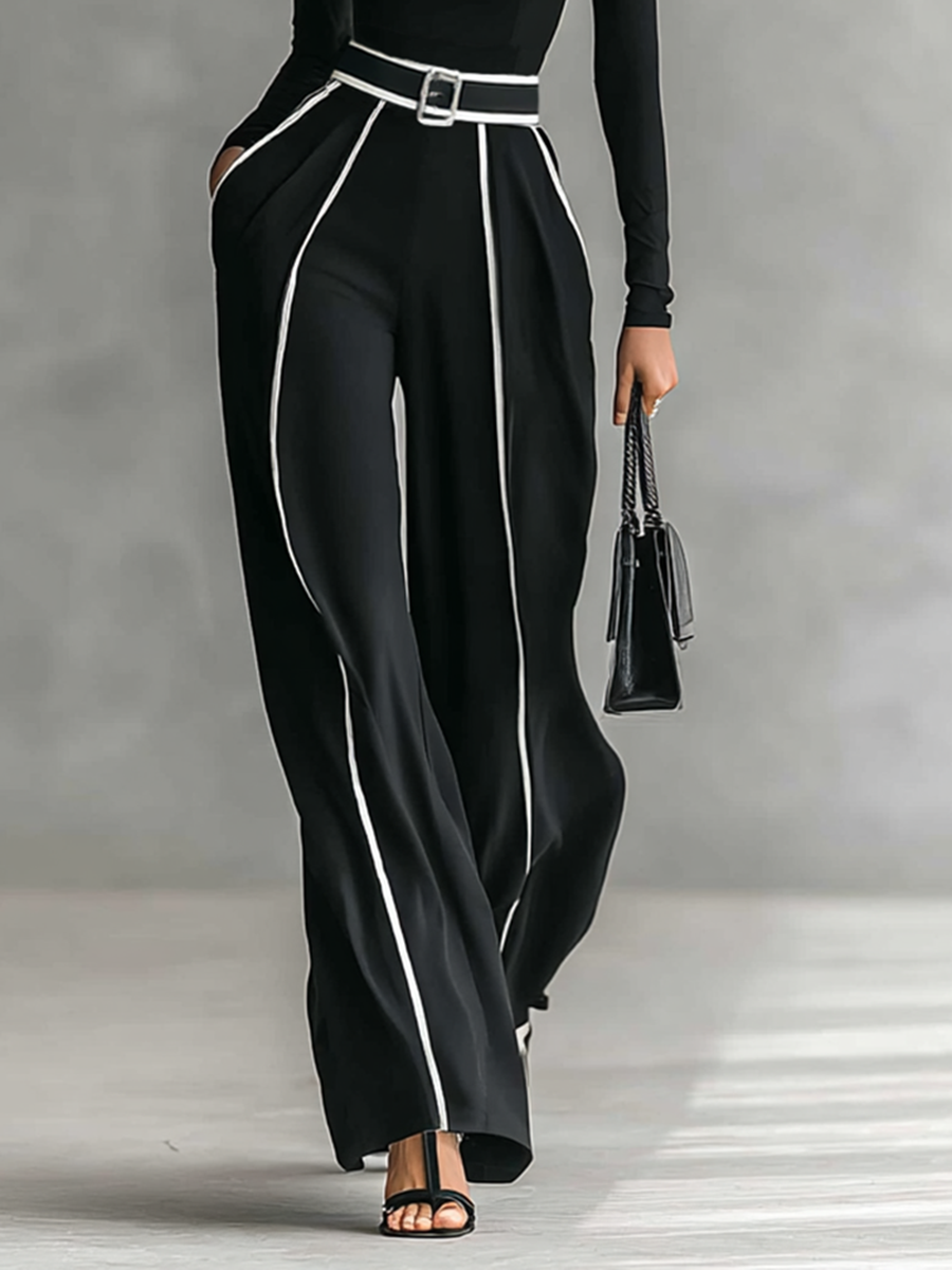 Viviana™ | Completo 2 pezzi – Dolcevita & Pantaloni con cintura