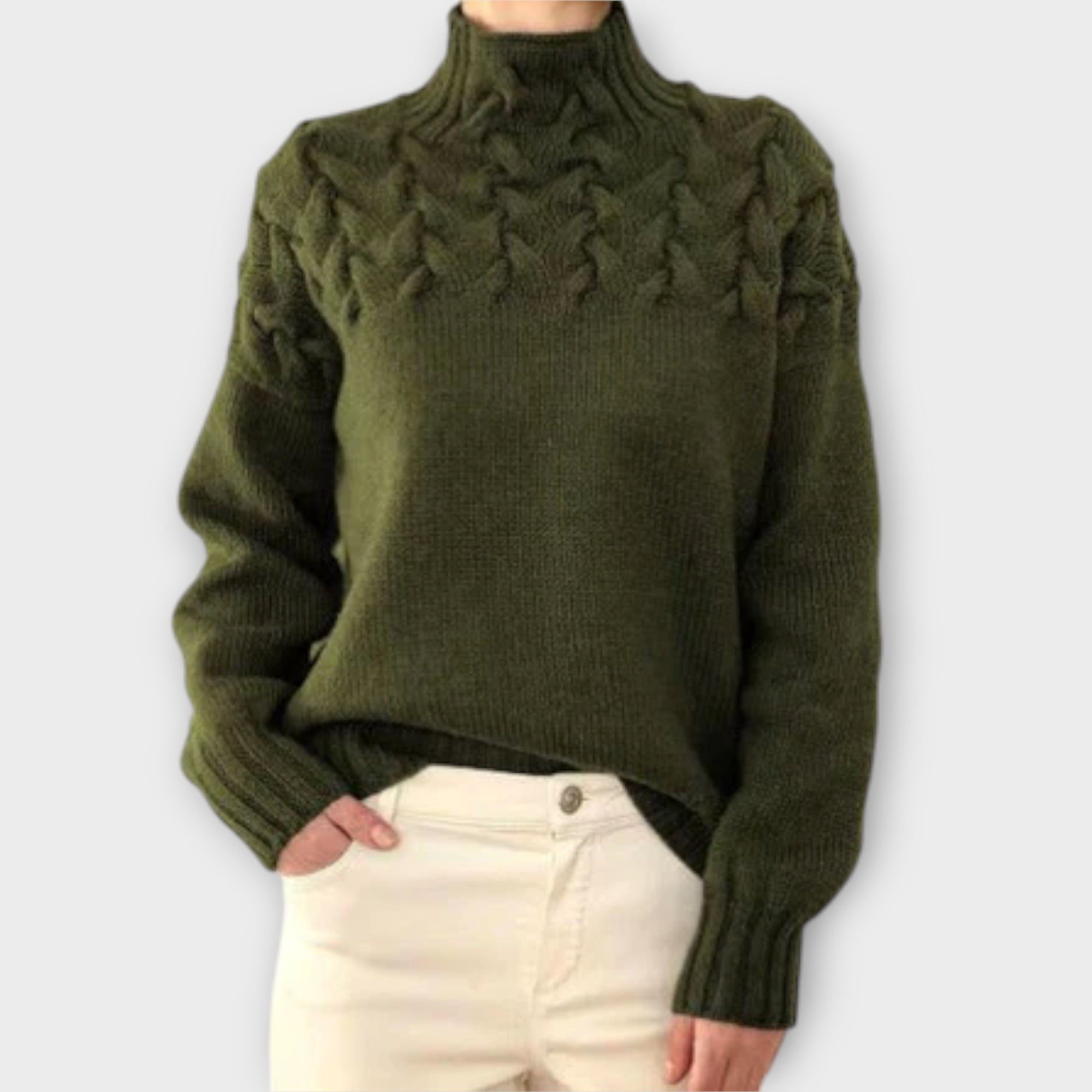 Viviana™ | Maglione da Donna con Dettagli a Treccia