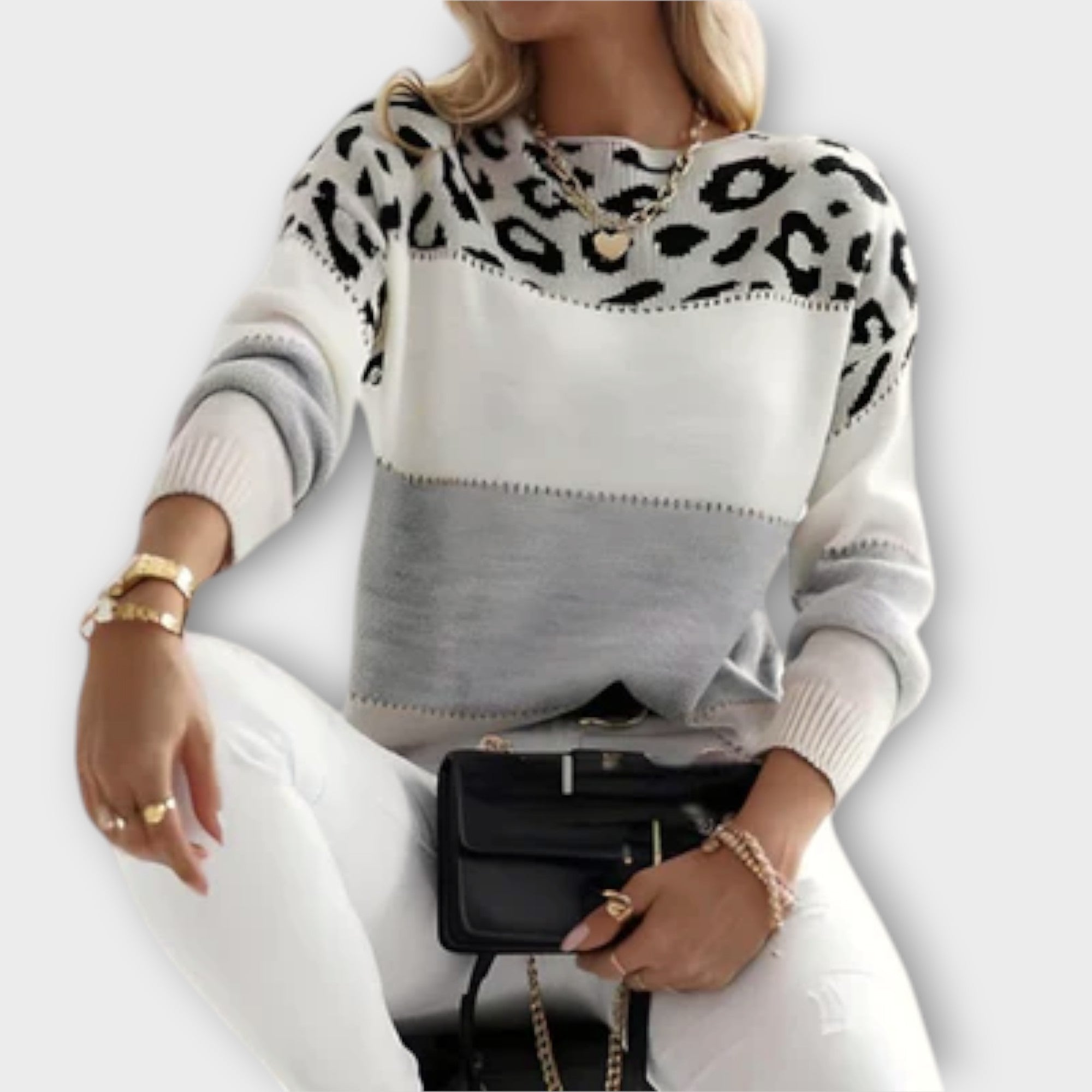 Viviana™ |Maglione Casual con Design Leopardo