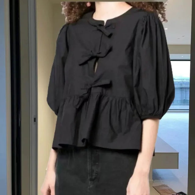 Viviana™ | Blusa Trendy con Stampa Leopardata e Maniche Voluminose