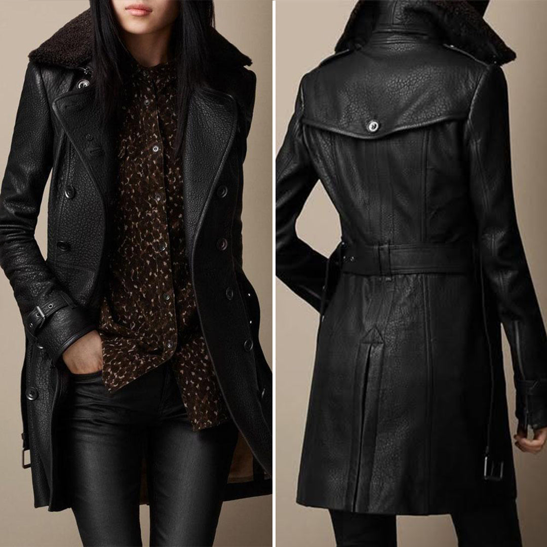 Viviana™ | Cappotto Trench in Pelle