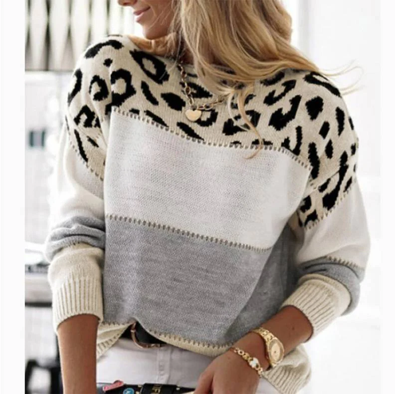 Viviana™ |Maglione Casual con Design Leopardo