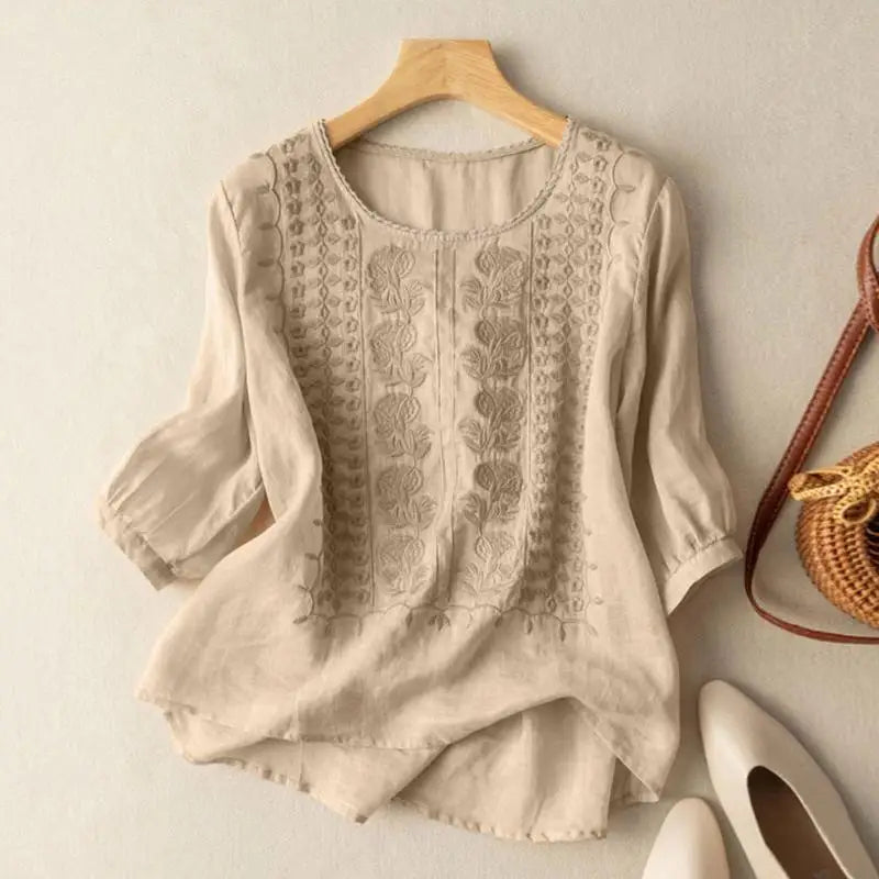 Viviana™ | Blusa Boho Ricamata in Cotone (Vestibilità Piccola)