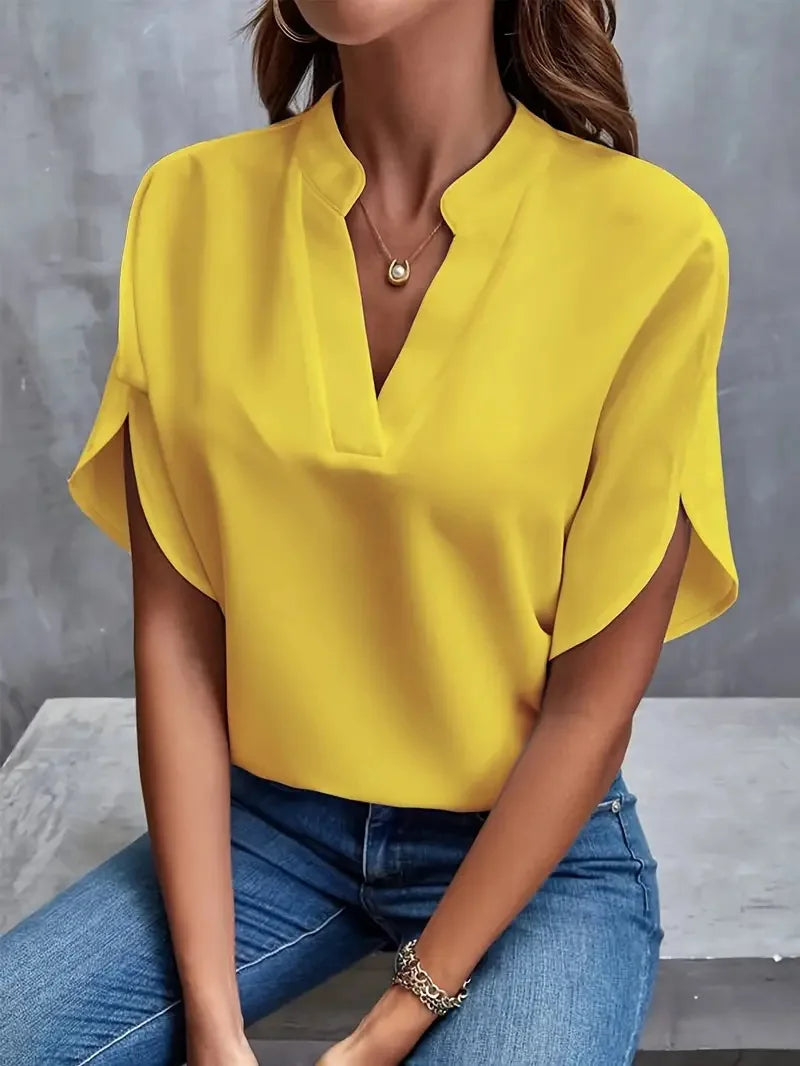 Viviana™ | Camicia Scollatura a V dal Taglio Morbido e Raffinato