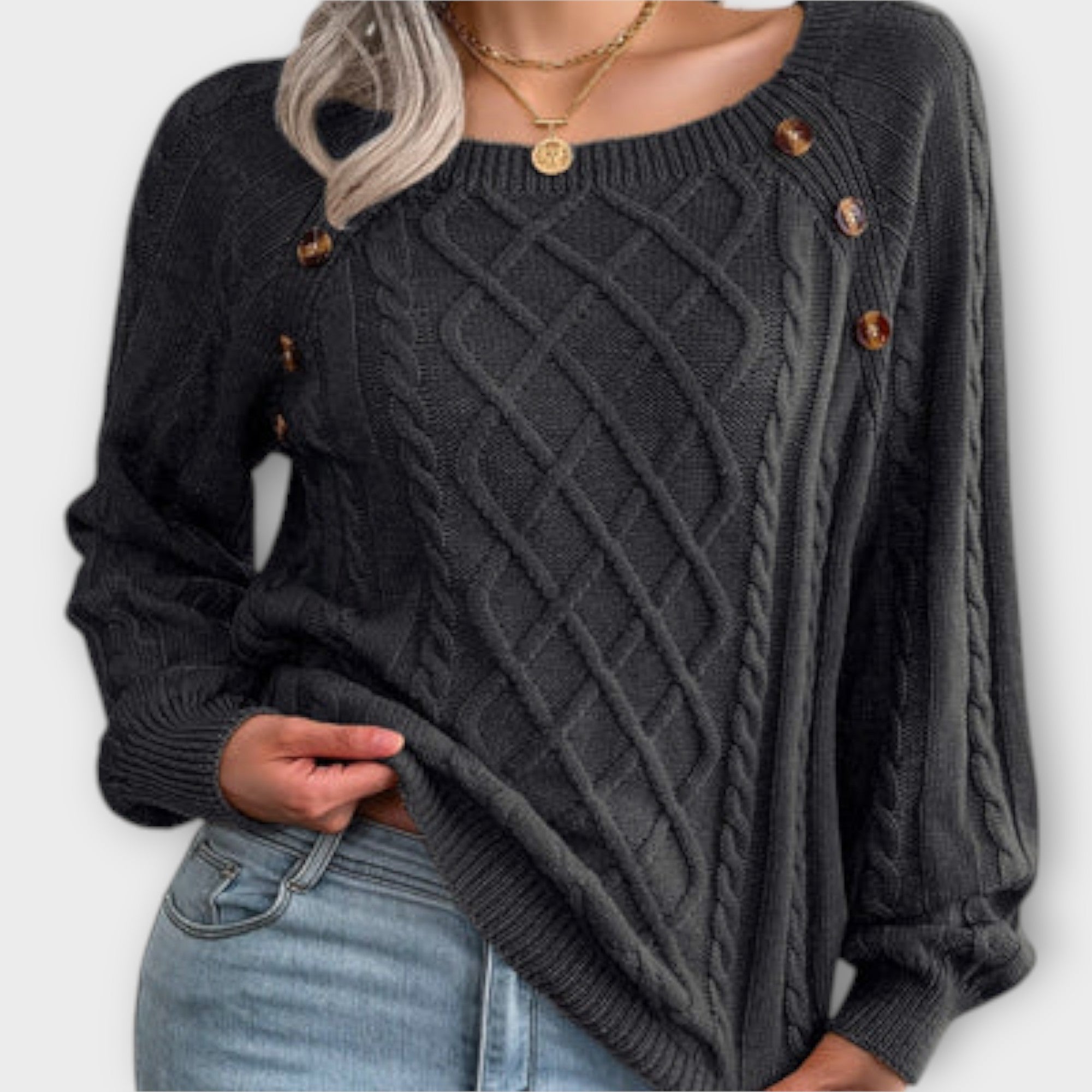 Viviana™ | Maglione lavorato a maglia con bottoni