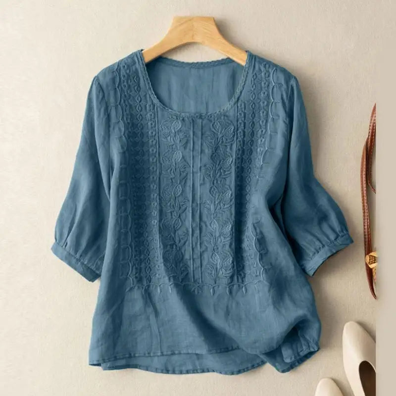 Viviana™ | Blusa Boho Ricamata in Cotone (Vestibilità Piccola)