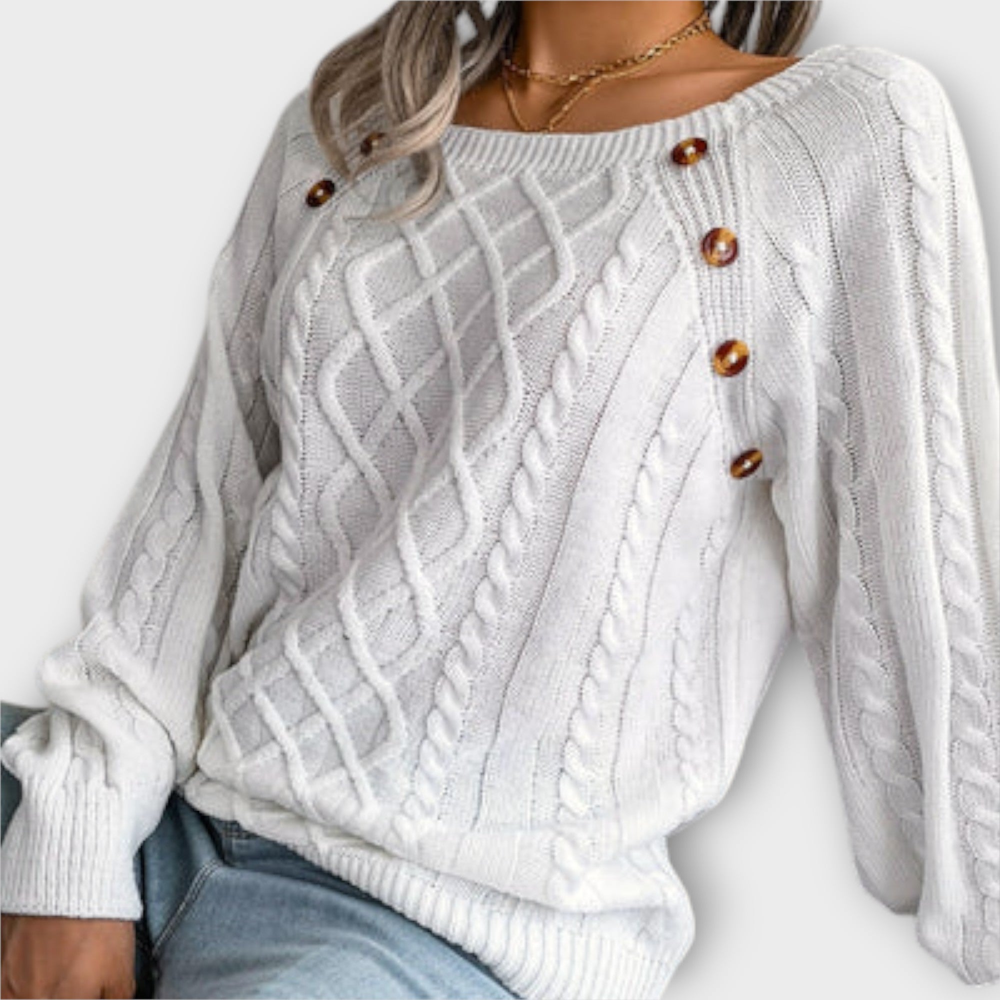 Viviana™ | Maglione lavorato a maglia con bottoni